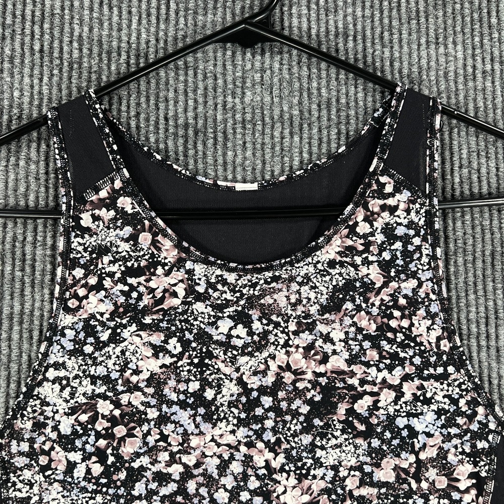 Lululemon Tank Top Shirt Womens 4 Black Spotted Lightweight Casual Sleeveless
